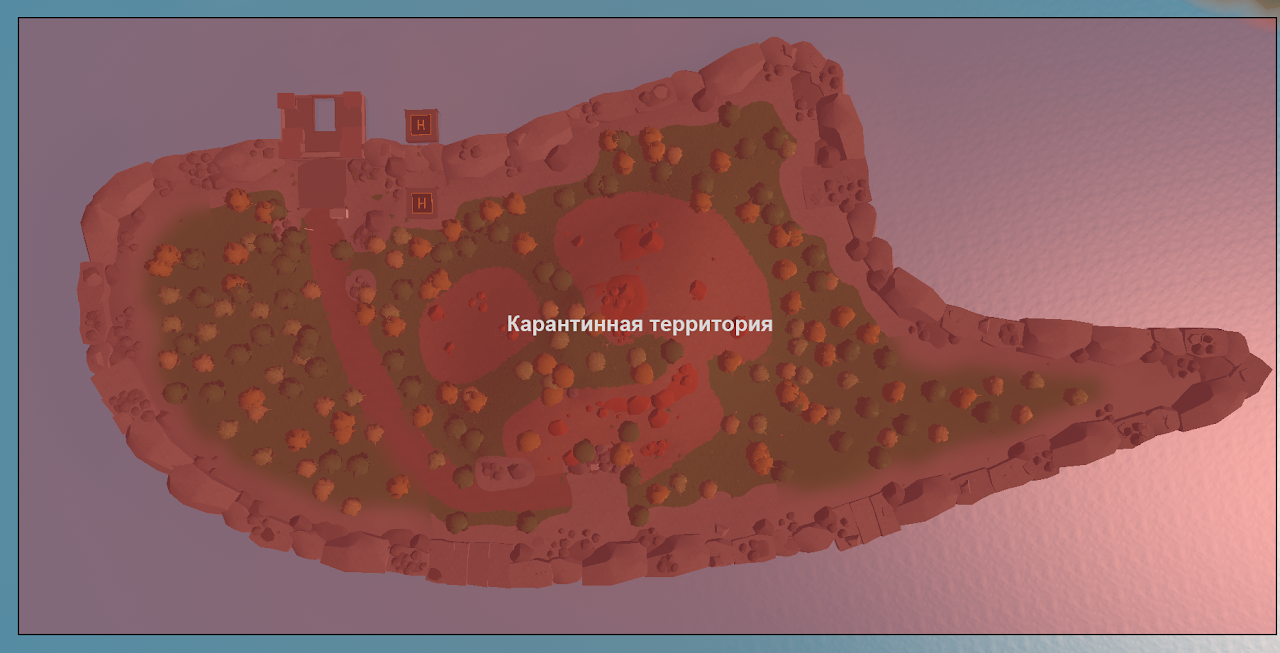 Карта территории Острова Губернатора